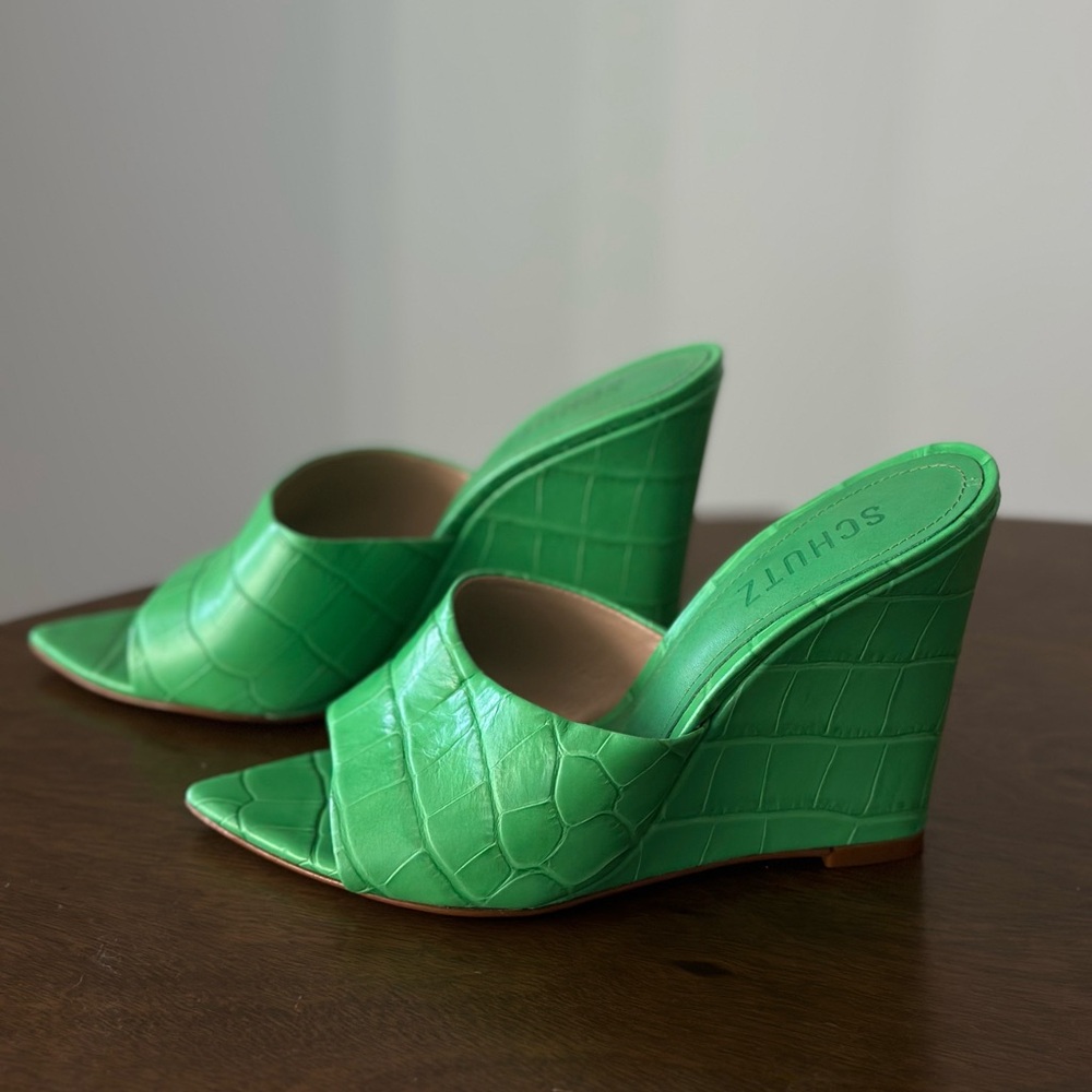 Schutz Green mules